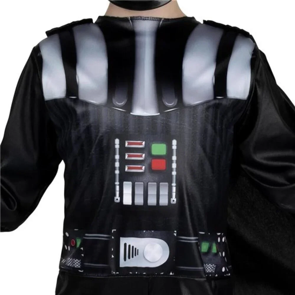 STAR WARS Darth Vader Official Youth Halloween Costume - Printed Jumpsuit with - Picture 4 of 7
